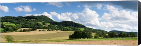 Framed Castle on a hill, Teck Castle, Kirchheim unter Teck, Swabian Alb, Baden-Wurttemberg, Germany Print