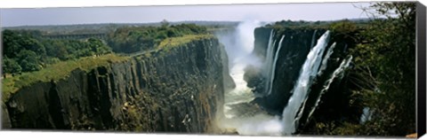 Framed Looking down the Victoria Falls Gorge from the Zambian side, Zambia Print