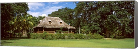 Framed Old Plantation house on L&#39;Union Estate, La Digue Island, Seychelles Print