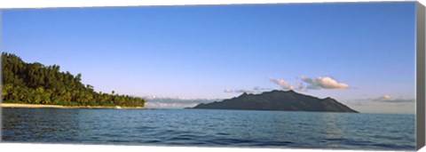 Framed Islands in an ocean, North Island, Silhouette Island, Seychelles Print