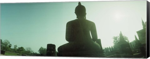 Framed Back of a statue of Buddha, Sukhothai Historical Park, Sukhothai, Thailand Print