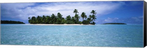 Framed Clouds over an island, Aitutaki, Cook Islands Print