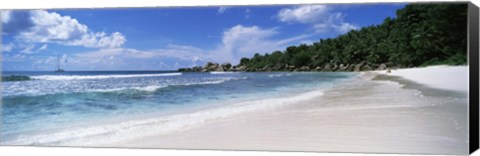 Framed Clouds over Anse Cocos Beach, Aitutaki, Cook Islands Print