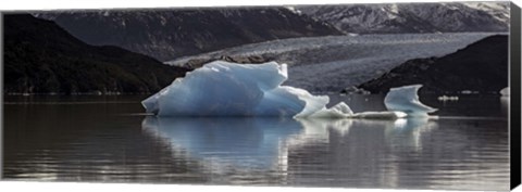 Framed Iceberg in a lake, Gray Glacier, Torres del Paine National Park, Magallanes Region, Patagonia, Chile, Lake Print