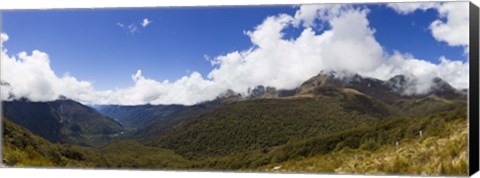 Framed Mountain range, Key Summit, Fiordland National Park, South Island, New Zealand Print