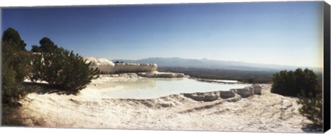 Framed Hot springs and Travertine Pool, Pamukkale, Turkey Print