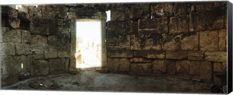Framed Doorway in the Roman town ruins of Hierapolis at Pamukkale, Anatolia, Central Anatolia Region, Turkey Print