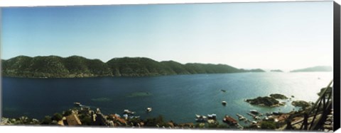 Framed Mediterranean Sea by the Byzantine Castle, Kekova, Lycia, Antalya Province, Turkey Print