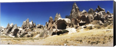 Framed Landscape with the caves and Fairy Chimneys, Cappadocia, Central Anatolia Region, Turkey Print