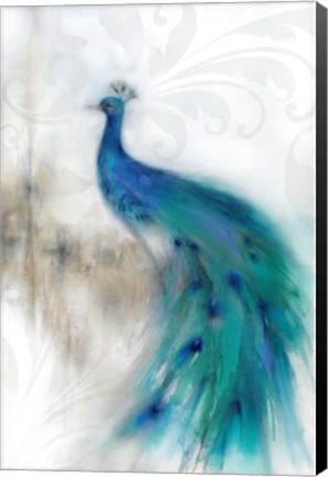 Framed Jewel Plumes II Print