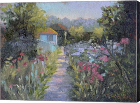Framed Monet&#39;s Garden V Print