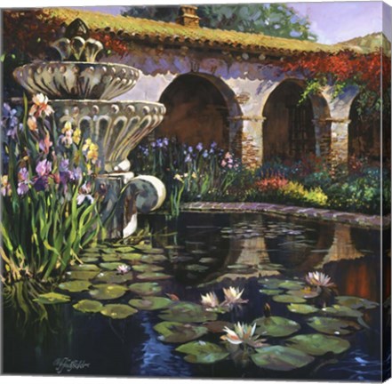 Framed Fountain at San Miguel II Print