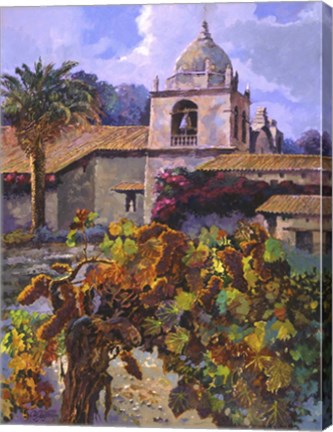 Framed Vineyard at San Miguel Print
