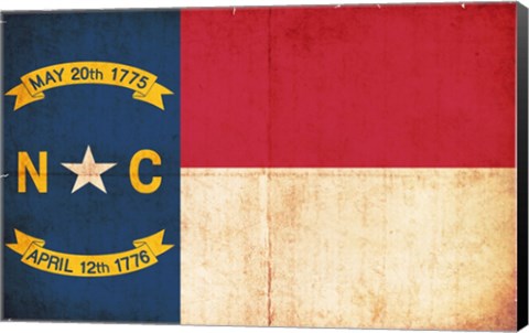 Framed North Carolina Flag Print