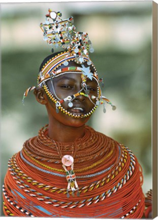 Framed Portrait of a teenage girl smiling, Kenya Print