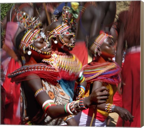 Framed People of the Samburu tribe Print