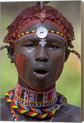 Framed Portrait of a Samburu tribal Print