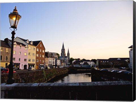 Framed St Finbarr&#39;s Cathedral, River Lee (South Channel), Cork City, County Cork, Ireland Print