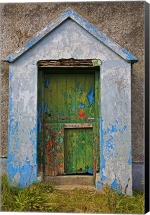 Framed Paint Effects, Old Cottage, Bunmahon, County Waterford, Ireland Print