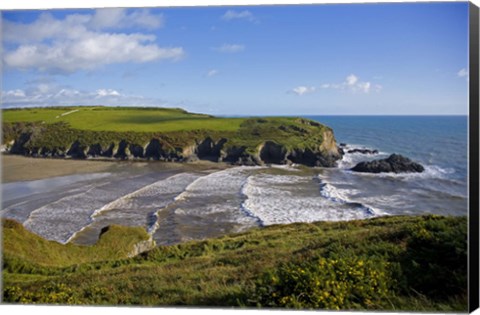 Framed Stradbally Strand, The Copper Coast, County Waterford, Ireland Print