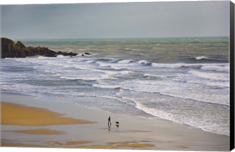 Framed Bunmahon Strand, The Copper Coast, County Waterford, Ireland Print