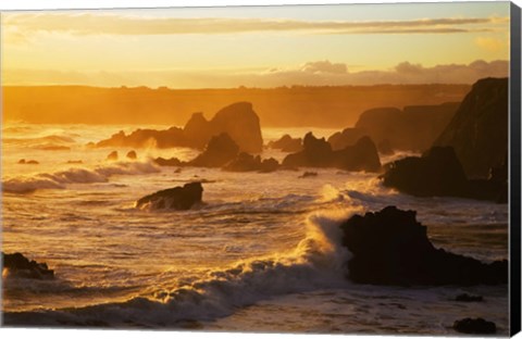 Framed Westerly View, From Bunmahon, The Copper Coast, County Waterford, Ireland Print