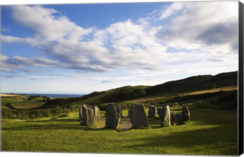 Framed Drombeg Stone Circle, Near Glandore, County Cork, Ireland Print