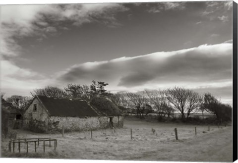 Framed Old Unused Farm near Ballyvooney, The Copper Coast, County Waterford, Ireland Print