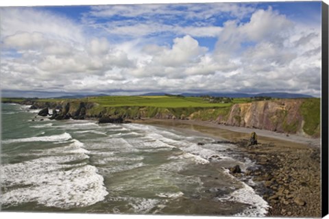 Framed Ballydowane Cove on the Copper Coast, County Waterford, Ireland Print