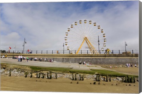 Framed Big Wheel and Promenade, Tramore, County Waterford, Ireland Print