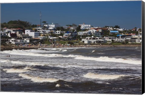 Framed Buildings at the waterfront, Playa La Boca, La Barra, Punta Del Este, Maldonado, Uruguay Print