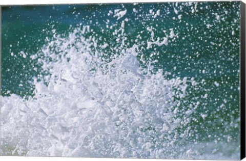 Framed Foam splashing in the sea Print