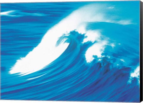 Framed Heavy waves in ocean Print