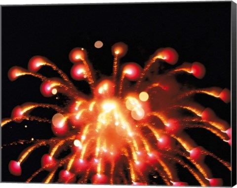 Framed Close up of Ignited Fireworks Print