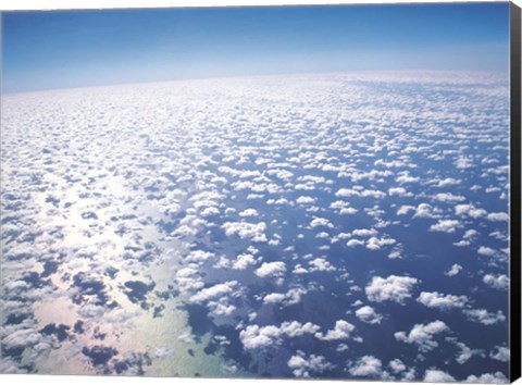 Framed Aerial View Of Clouds And Sky Print