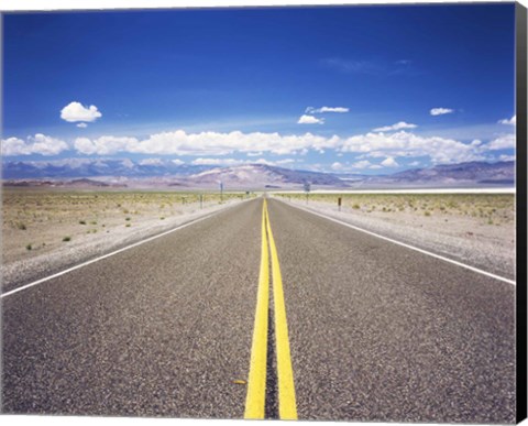 Framed Highway 6 passing through a desert, Esmeralda County, Nevada, USA Print