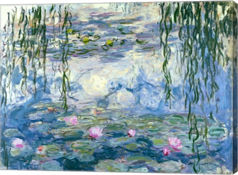 Framed Waterlilies, 1916-19 Print