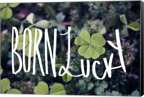 Framed Born Lucky Print