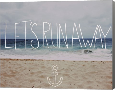 Framed Let&#39;s Run Away - To the Sea Print