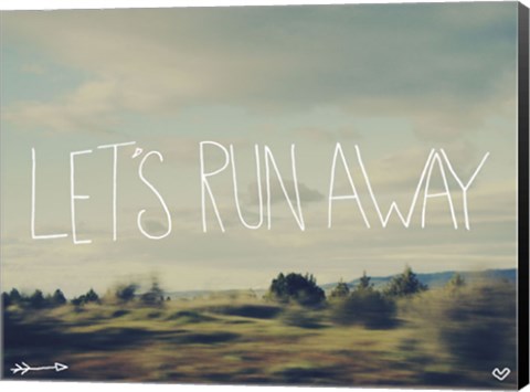 Framed Let&#39;s Run Away Print