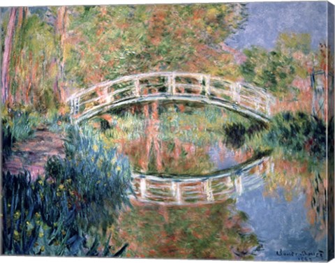 Framed Japanese Bridge, Giverny, 1892 Print