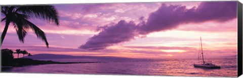 Framed Sunset Kapala Bay Maui HI USA Print