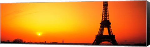 Framed Eiffel Tower sunrise Paris France Print