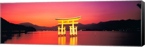 Framed Itsukushima Shrine Otorii Hiroshima Japan Print