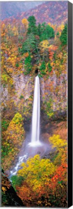 Framed Shiramizu Waterfall Gifu Shirakawa-mura Japan Print