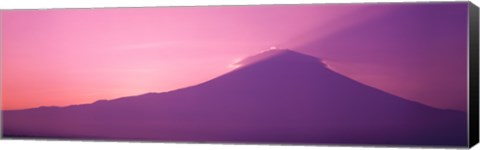 Framed Sunset over Mt Fuji Shizuoka Japan Print