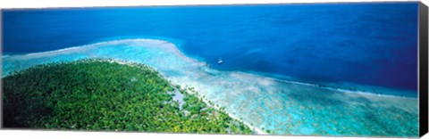 Framed Aerial Polynesia Print