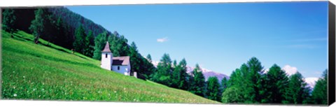 Framed Green Slopes, Engadin Switzerland Print