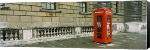 Framed Telephone booth at the roadside, London, England Print