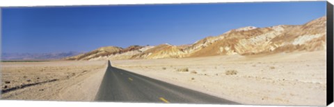 Framed Road passing through mountains, Death Valley National Park, California, USA Print